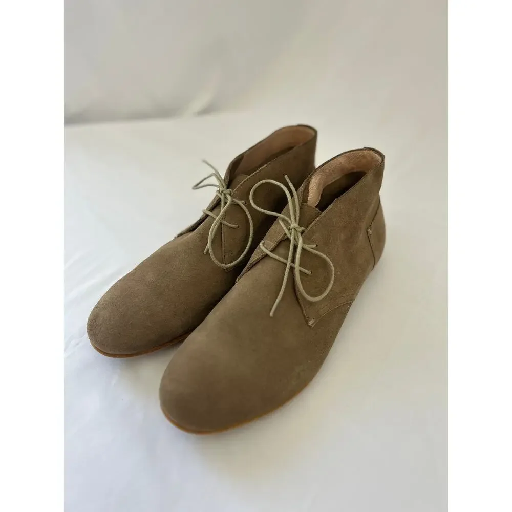 Pierre Cardin Paris Suede Mens Tan Classic Minimalist Preppy Ankle Boots Size 11